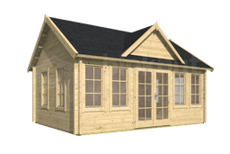 tuindeco blokhut Blokhut Clockhouse Trevor geïmpregneerd | Inclusief fundamentbalken, shingles, startset en bezorging! - Tuindeco - 40.0867-DI - 550x400