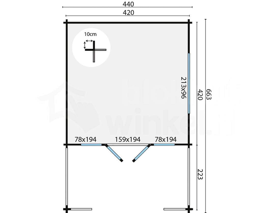 blokhut Blokhut Ipswich | Inclusief fundamentbalken, shingles, startset en bezorging! - Tuindeco - 40.7005 - 440x440 blokhut Blokhut Ipswich | Inclusief fundamentbalken, shingles, startset en bezorging! - Tuindeco - 40.7005 - 440x440