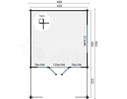 blokhut Blokhut Ipswich | Inclusief fundamentbalken, shingles, startset en bezorging! - Tuindeco - 40.7005 - 440x440