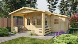 blokhut Blokhut Manchester | Inclusief fundamentbalken, shingles, startset en bezorging! - Tuindeco - 40.7006 - 594x440