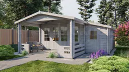 blokhut Blokhut Manchester | Inclusief fundamentbalken, shingles, startset en bezorging! - Tuindeco - 40.7006 - 594x440