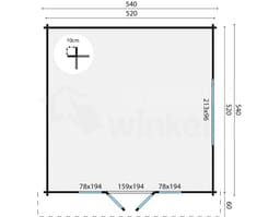 blokhut Blokhut Southampton | Inclusief fundamentbalken, shingles, startset en bezorging! - Tuindeco - 40.7007 - 540x540