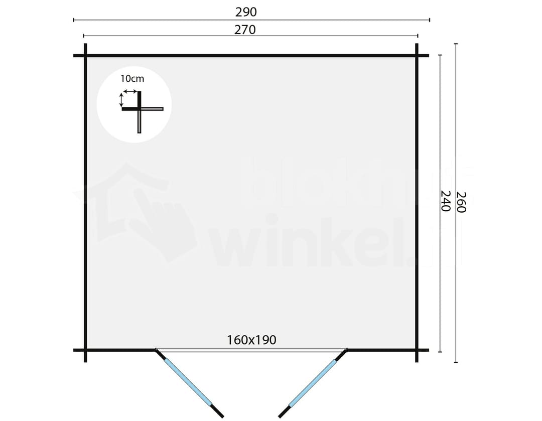 tuindeco actieblokhut Blokhut Mila | Inclusief fundamentbalken, easyroofing, startset en bezorging! - Tuindeco - 40.7059 - 290x260 tuindeco actieblokhut Blokhut Mila | Inclusief fundamentbalken, easyroofing, startset en bezorging! - Tuindeco - 40.7059 - 290x260