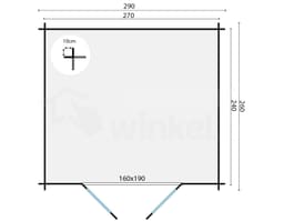 tuindeco actieblokhut Blokhut Mila | Inclusief fundamentbalken, easyroofing, startset en bezorging! - Tuindeco - 40.7059 - 290x260