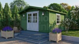 tuindeco actieblokhut Blokhut Gunda geïmpregneerd | Inclusief fundamentbalken, shingles, startset en bezorging! - Tuindeco - 40.7221-DI - 400x400