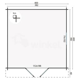 tuindeco actieblokhut Blokhut Gunda geïmpregneerd | Inclusief fundamentbalken, shingles, startset en bezorging! - Tuindeco - 40.7221-DI - 400x400