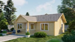 tuindeco blokhut Blokhut Finn Geïmpregneerd | Inclusief fundamentbalken, shingles, startset en bezorging! - Tuindeco - 40.7249-DI - 1040x740+238