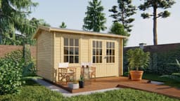 tuindeco actieblokhut Blokhut Chloe Geïmpregneerd | Inclusief fundamentbalken, shingles, startset en bezorging! - Tuindeco - 40.7267-DI - 400x300