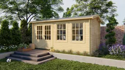 tuindeco actieblokhut Blokhut Justine Geïmpregneerd | Inclusief fundamentbalken, shingles, startset en bezorging! - Tuindeco - 40.7278-DI - 500x250