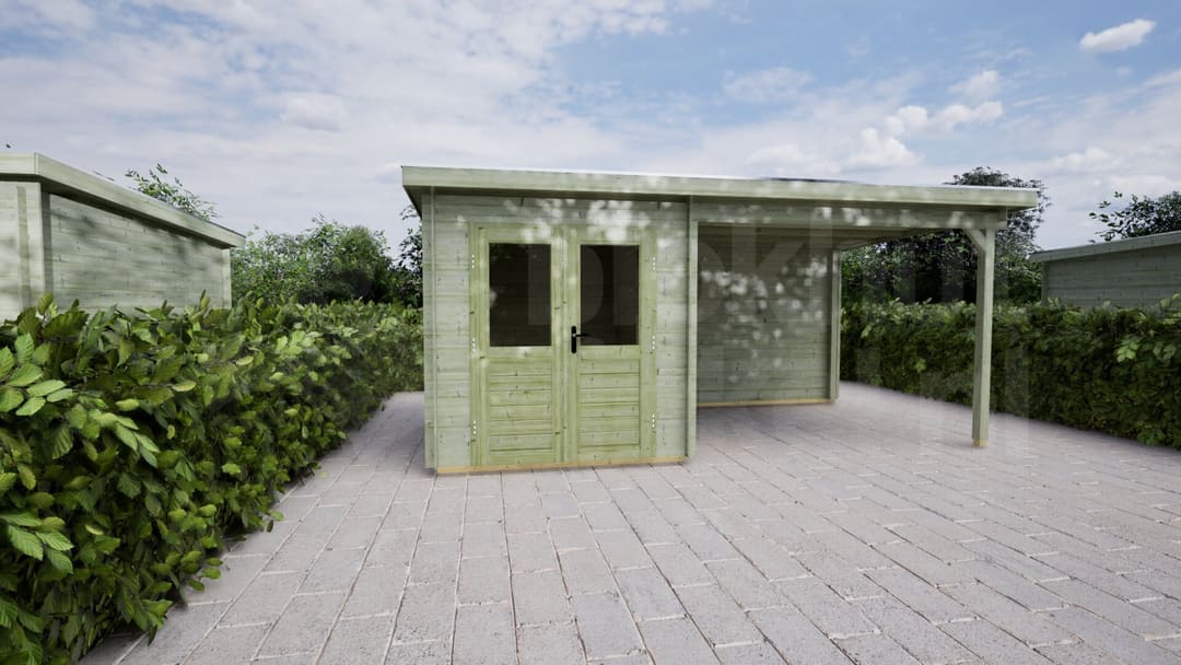 Blokhut Roosmarijn 200x300 + 300 Keteldruk geïmpregneerd | Inclusief EPDM, fundamentbalken en bezorging! - BHW Select - BL282030B30223 - 220x320 Blokhut Roosmarijn 200x300 + 300 Keteldruk geïmpregneerd | Inclusief EPDM, fundamentbalken en bezorging! - BHW Select - BL282030B30223 - 220x320