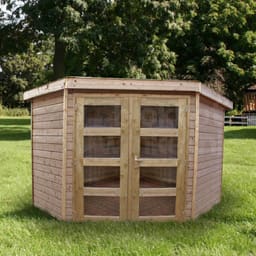 Woodford houtskeletbouw tuinhuis Bennington Economy Corner 450x300