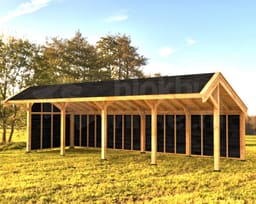 kapschuur Woodvision Kapschuur Modulair Amstelland 1400x310 geïmpregneerd (4 vakken) - Woodvision - WVKMAM1400310-DI - 1400x440