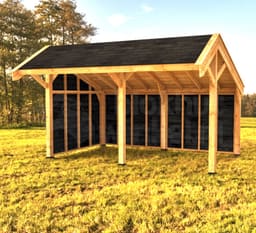 kapschuur Woodvision Kapschuur Modulair Amstelland 600x230 geïmpregneerd (2 vakken) - Woodvision - WVKMAM600230-DI - 600x321
