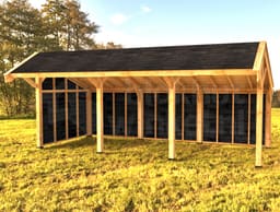 kapschuur Woodvision Kapschuur Modulair Amstelland 900x310 geïmpregneerd (3 vakken) - Woodvision - WVKMAM900310-DI - 900x440