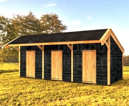 kapschuur Woodvision Kapschuur Modulair Delfland 900x230 geïmpregneerd (3 vakken) - Woodvision - WVKMDE900230-DI - 900x321