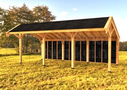 kapschuur Woodvision Kapschuur Modulair Gaasterland 1050x310 (3 vakken) - Woodvision - WVKMGA1050310 - 1050x440