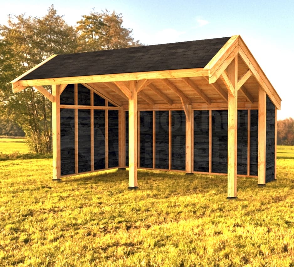 kapschuur Woodvision Kapschuur Modulair Salland 500x230 geïmpregneerd (2 vakken) - Woodvision - WVKMSA500230-DI - 500x321 kapschuur Woodvision Kapschuur Modulair Salland 500x230 geïmpregneerd (2 vakken) - Woodvision - WVKMSA500230-DI - 500x321