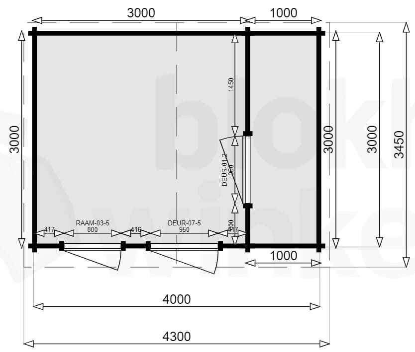 Plattegrond Tuinkantoor Compleet City