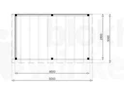 Actie Douglas Overkapping Plus 500x300 - Outback - ADOP500300 - 500x300