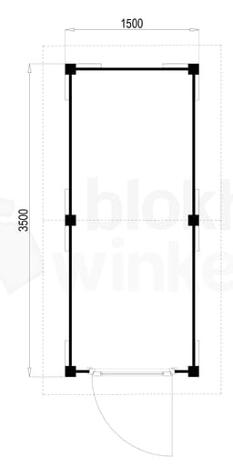 blokhut Oregon 150x350 - Luxhouse - FFOR150350 - 150x350