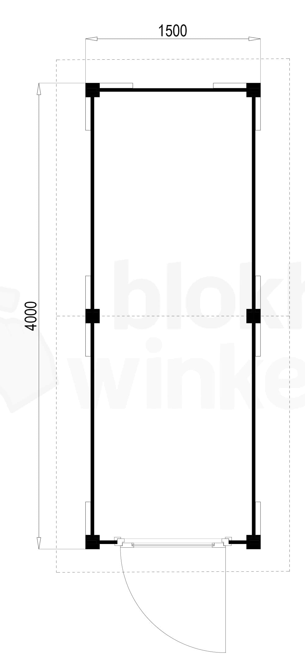 blokhut Oregon 150x400 geïmpregneerd - Luxhouse - FFOR150400-DI - 150x400 blokhut Oregon 150x400 geïmpregneerd - Luxhouse - FFOR150400-DI - 150x400