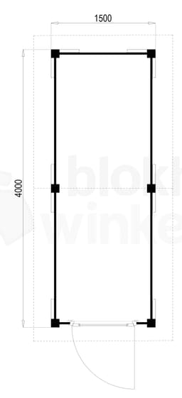 blokhut Oregon 150x400 geïmpregneerd - Luxhouse - FFOR150400-DI - 150x400