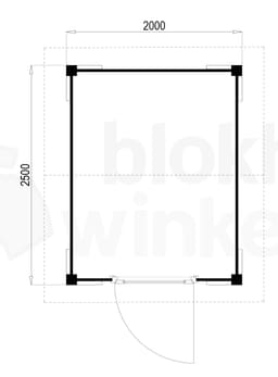 blokhut Oregon 200x250 geïmpregneerd - Luxhouse - FFOR200250-DI - 200x250