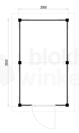 blokhut Oregon 200x350 - Luxhouse - FFOR200350 - 200x350