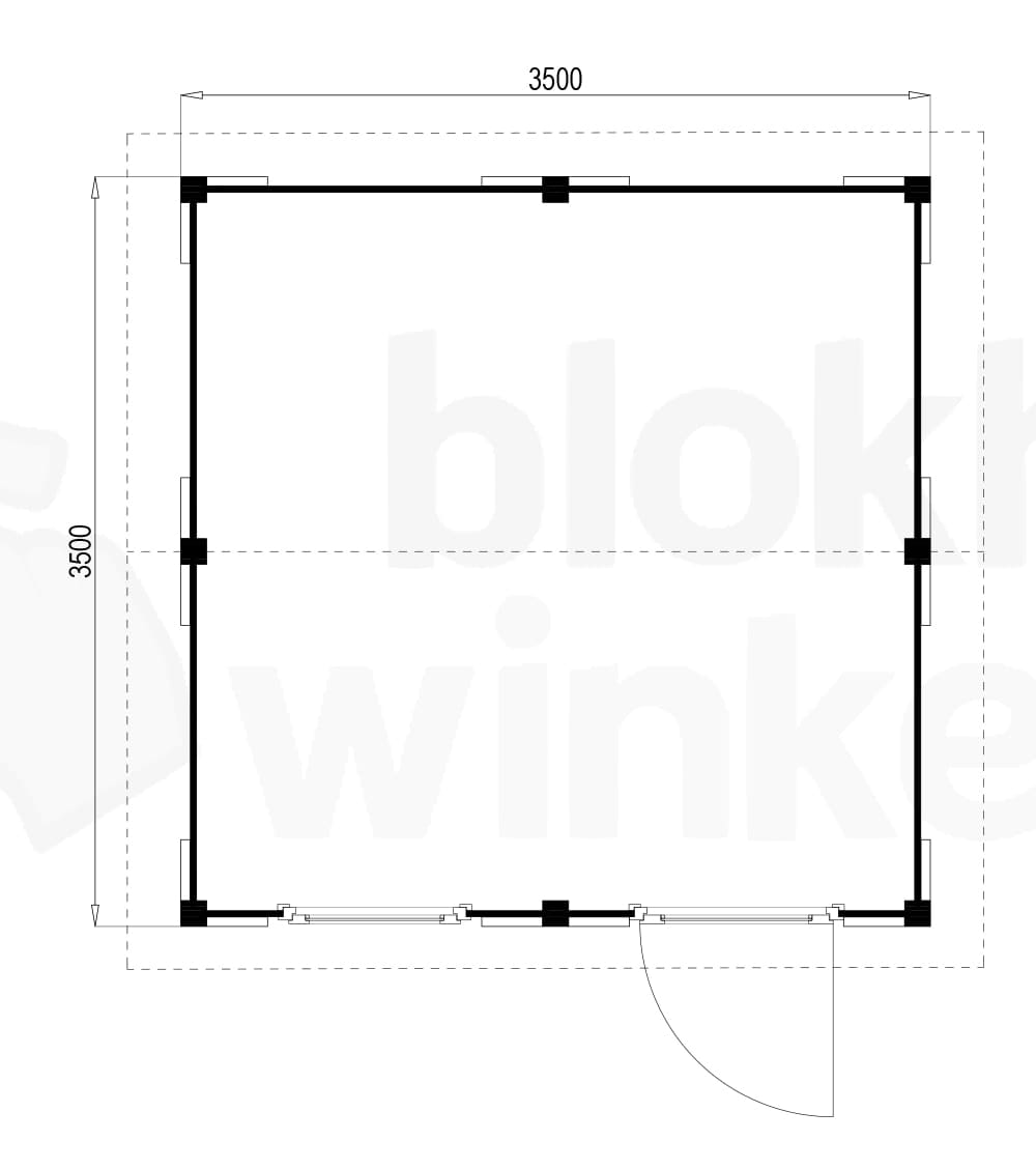blokhut Oregon 350x350 - Luxhouse - FFOR350350 - 350x350 blokhut Oregon 350x350 - Luxhouse - FFOR350350 - 350x350