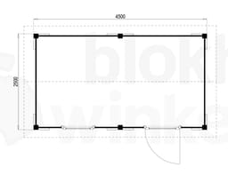 blokhut Oregon 450x250 geïmpregneerd - Luxhouse - FFOR450250-DI - 450x250
