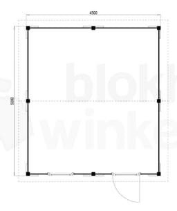 blokhut Oregon 450x500 geïmpregneerd - Luxhouse - FFOR450500-DI - 450x500