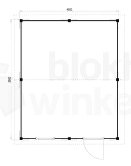 blokhut Oregon 450x550 geïmpregneerd - Luxhouse - FFOR450550-DI - 450x550