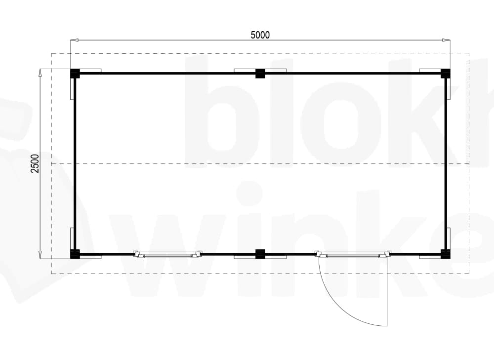 blokhut Oregon 500x250 geïmpregneerd - Luxhouse - FFOR500250-DI - 500x250 blokhut Oregon 500x250 geïmpregneerd - Luxhouse - FFOR500250-DI - 500x250