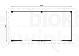 blokhut Oregon 500x250 geïmpregneerd - Luxhouse - FFOR500250-DI - 500x250