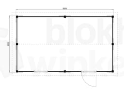 blokhut Oregon 600x350 geïmpregneerd - Luxhouse - FFOR600350-DI - 600x350