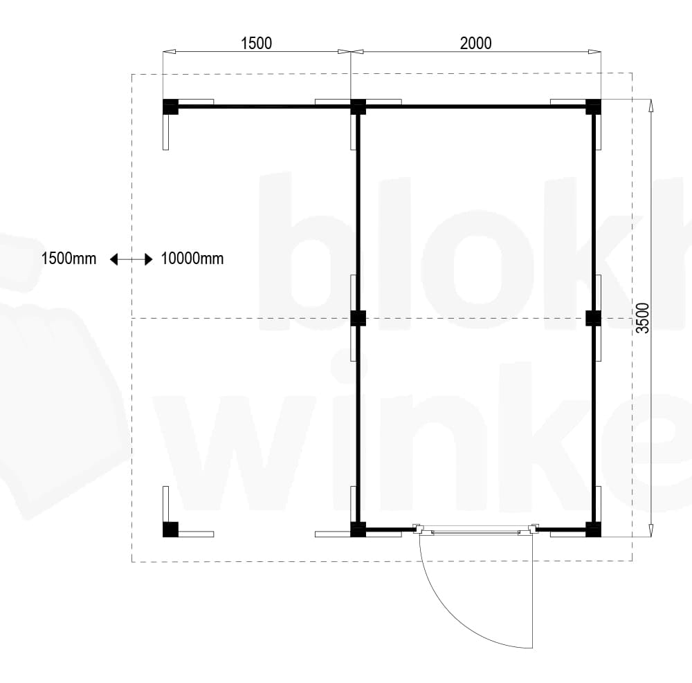 blokhut Oregon Lounge 200x350 geïmpregneerd - Luxhouse - FFORLO200350-DI - 200x350 blokhut Oregon Lounge 200x350 geïmpregneerd - Luxhouse - FFORLO200350-DI - 200x350