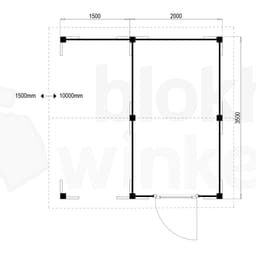 blokhut Oregon Lounge 200x350 geïmpregneerd - Luxhouse - FFORLO200350-DI - 200x350