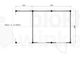 blokhut Oregon Lounge 350x300 geïmpregneerd - Luxhouse - FFORLO350300-DI - 350x300