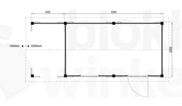 blokhut Oregon Lounge 450x250 geïmpregneerd - Luxhouse - FFORLO450250-DI - 450x250