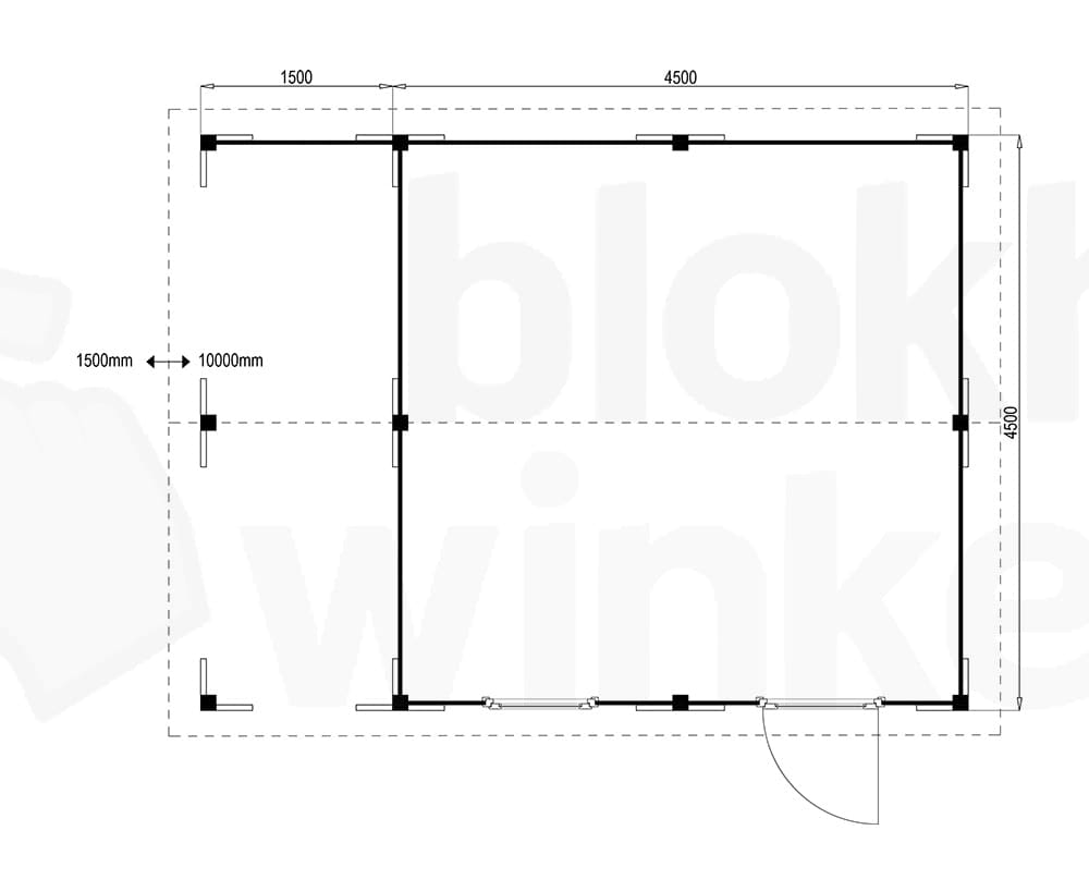 Plattegrond Oregon Lounge 450x450 geïmpregneerd