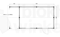 blokhut Oregon Lounge 550x350 geïmpregneerd - Luxhouse - FFORLO550350-DI - 550x350