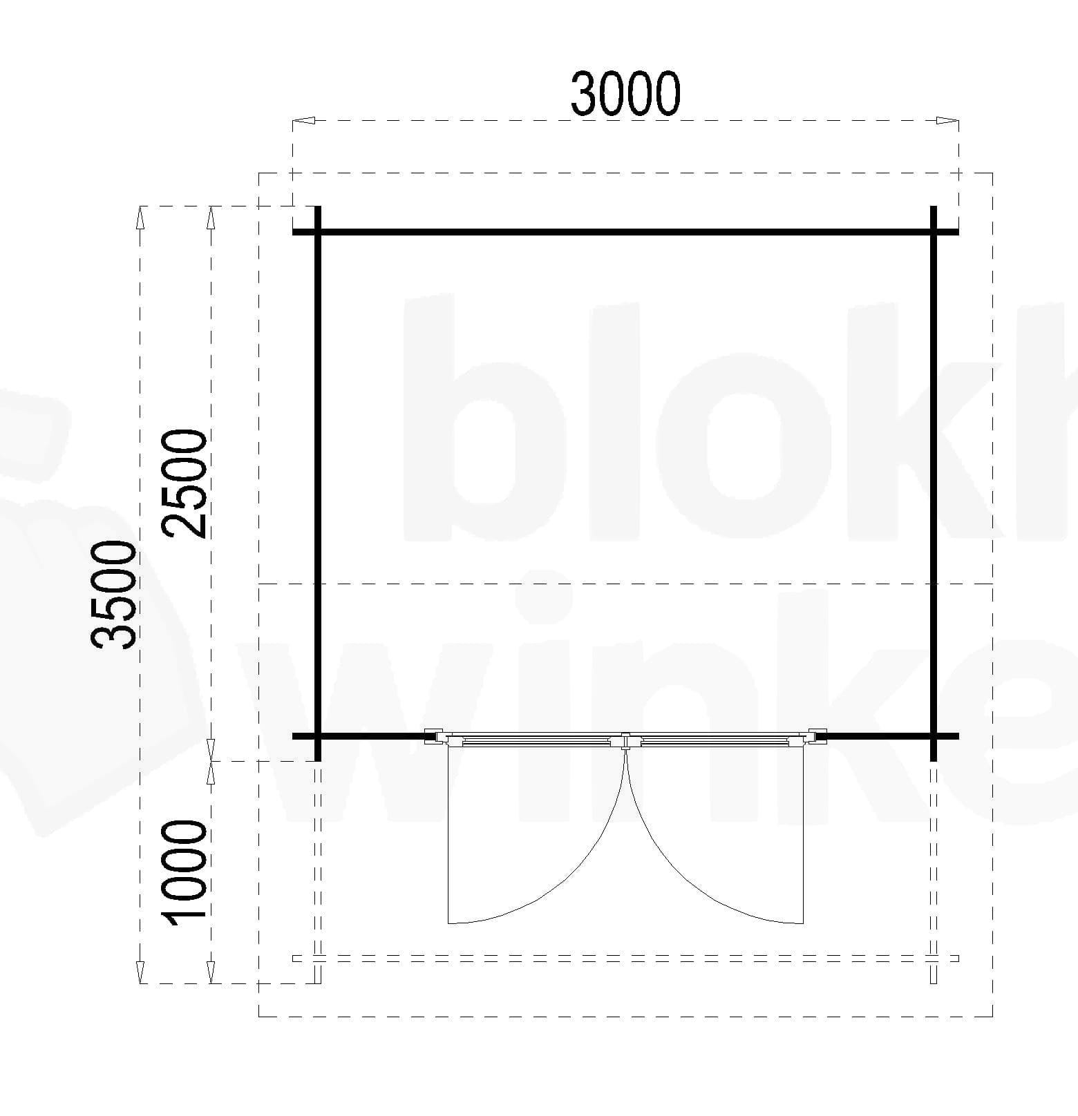Plattegrond Texas 300x250 geïmpregneerd
