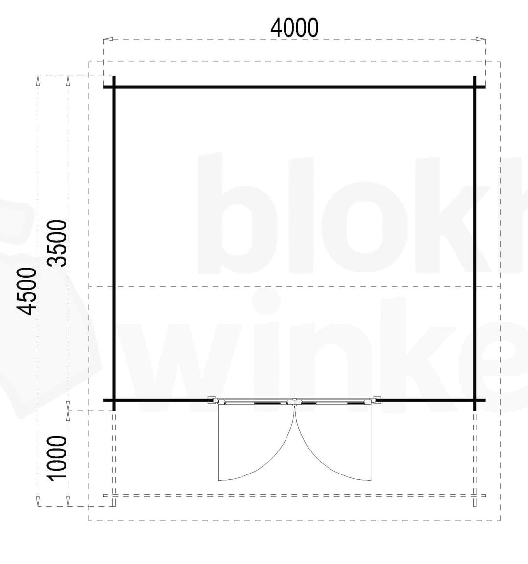plattegrond afbeelding blokhut Texas 400x350 plattegrond afbeelding blokhut Texas 400x350