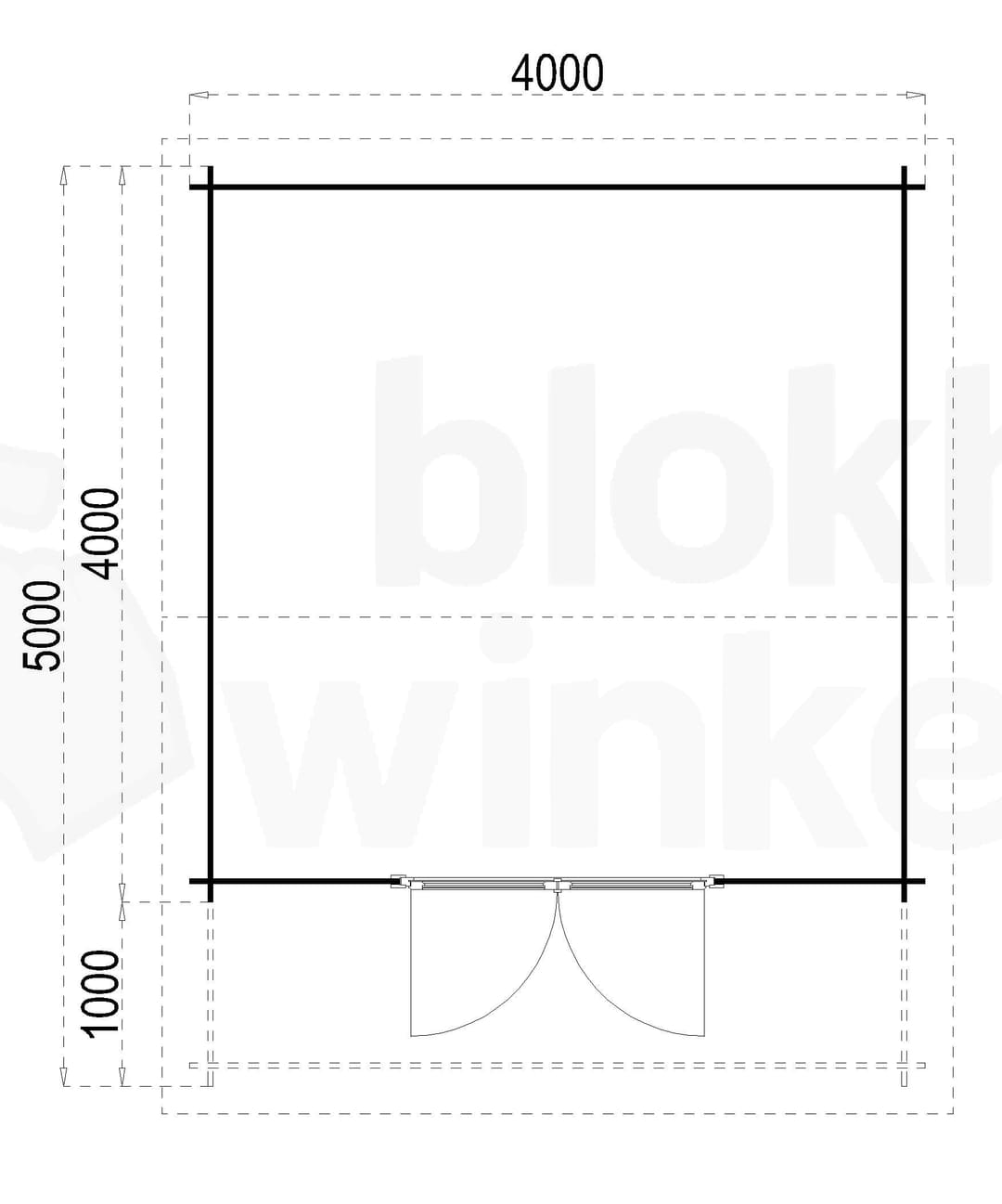 plattegrond afbeelding blokhut Texas 400x400 plattegrond afbeelding blokhut Texas 400x400