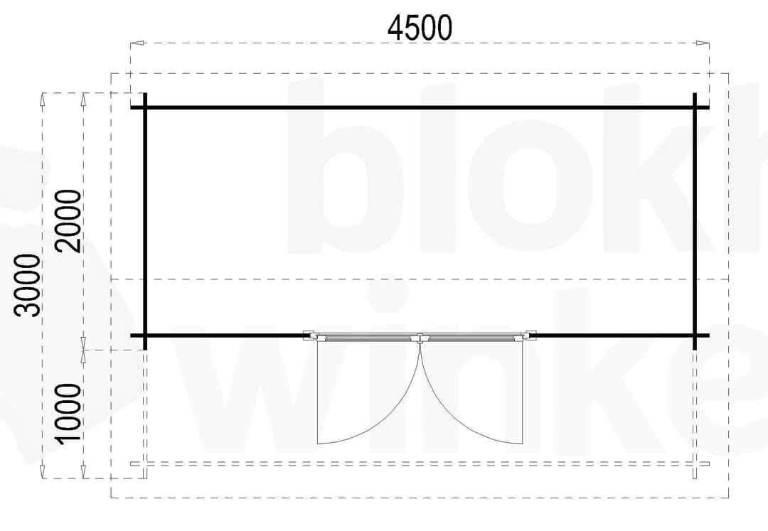 plattegrond afbeelding blokhut Texas 450x200 plattegrond afbeelding blokhut Texas 450x200