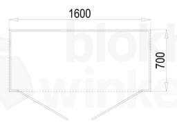 Plattegrond Biohort metalen tuinhuis Highboard 160