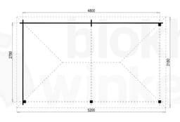Plattegrond Interflex blokhut Astorga geïmpregneerd