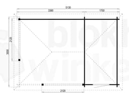 Plattegrond Interflex blokhut Bunol geïmpregneerd