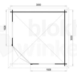 Plattegrond Interflex blokhut Cartagena L geïmpregneerd