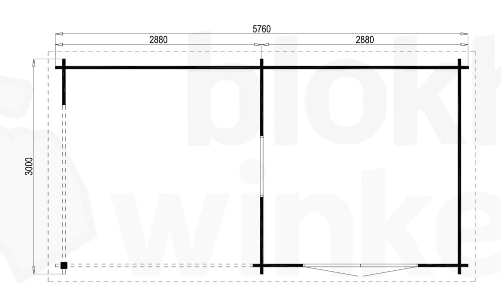 Plattegrond Interflex blokhut Granada Plattegrond Interflex blokhut Granada